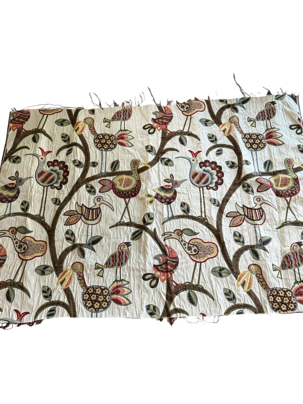 Mill Creek “Crazy Ol Bird” Jacquard Upholstery Fabric Remnant 57”x38”